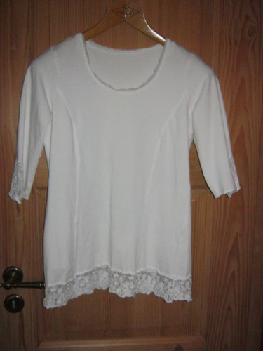 Vintage shirt weiss spitze - vintage,