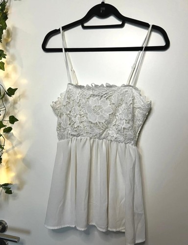 Florale spitze babydoll top - florale,