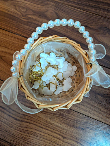 Blumenkörbchen hochzeit rund - blumenkörbchen,