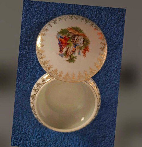 Porzellan zierdose mit deckel - mit,