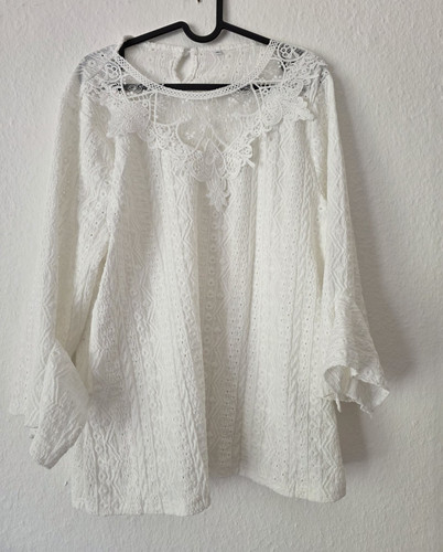Weiße bluse spitze - |,