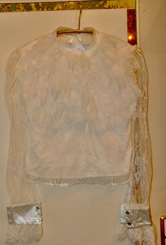 Romantische spitzenbluse weiß - romantische,