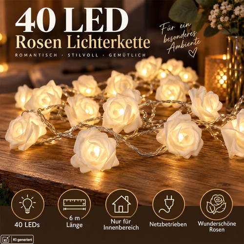 Led lichterkette rosen - lichterkette,
