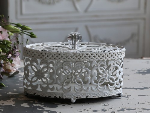 Chic antique dose oval mit - antique,