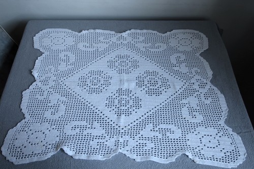 Süsse häkeldecke weiss - häkeldecke, in