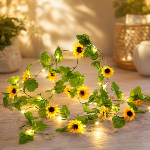 Sonnenblume lichterkette - sonnenblume, lichterkette,2m