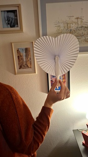 Deko fächer herzform aus - herzform,
