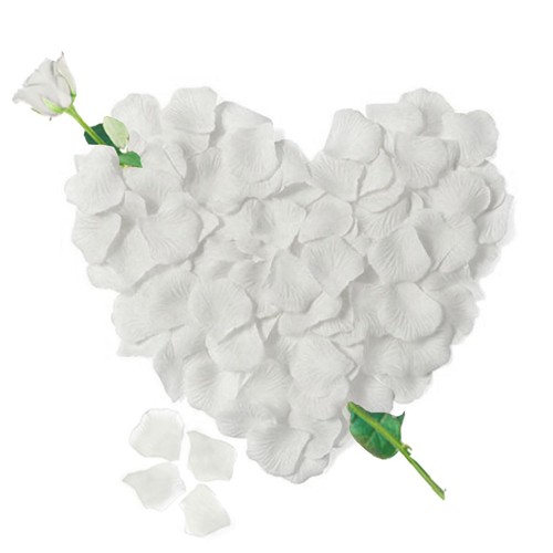 Rosenblätter seide weiß deko - seide,