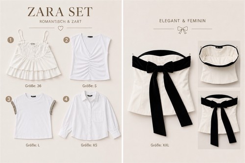 Zara damen outfit set - outfit-set, 5-teilig