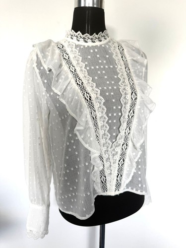 Only spitzenbluse weiß - only,